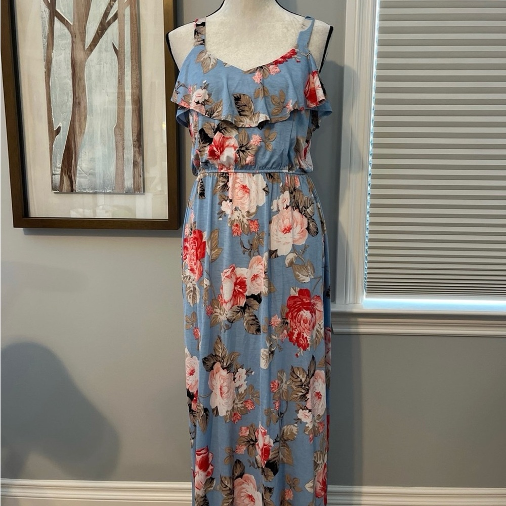 Baby Blue Maxi Dress Large